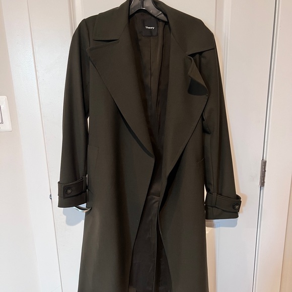 Theory Jackets & Blazers - Theory dark green trench coat